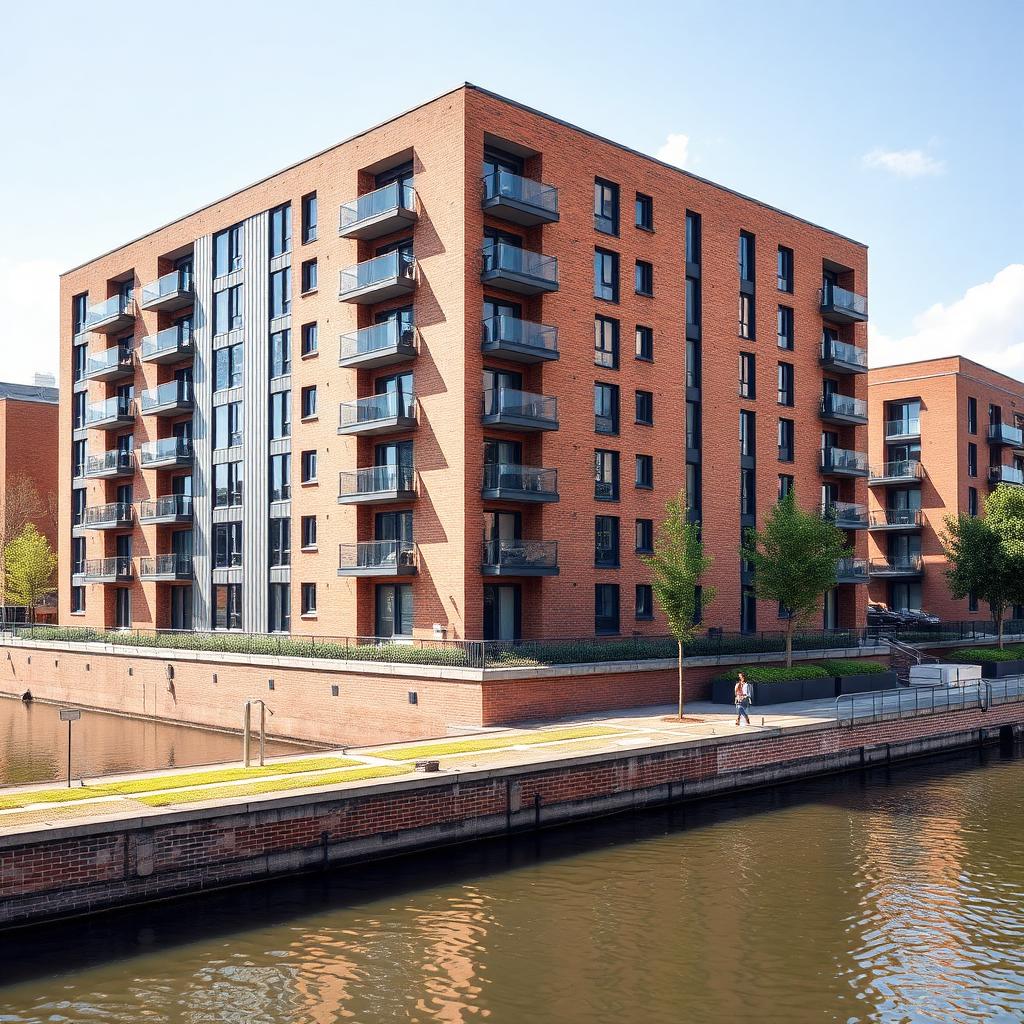 Canal-side Birmingham apartment development