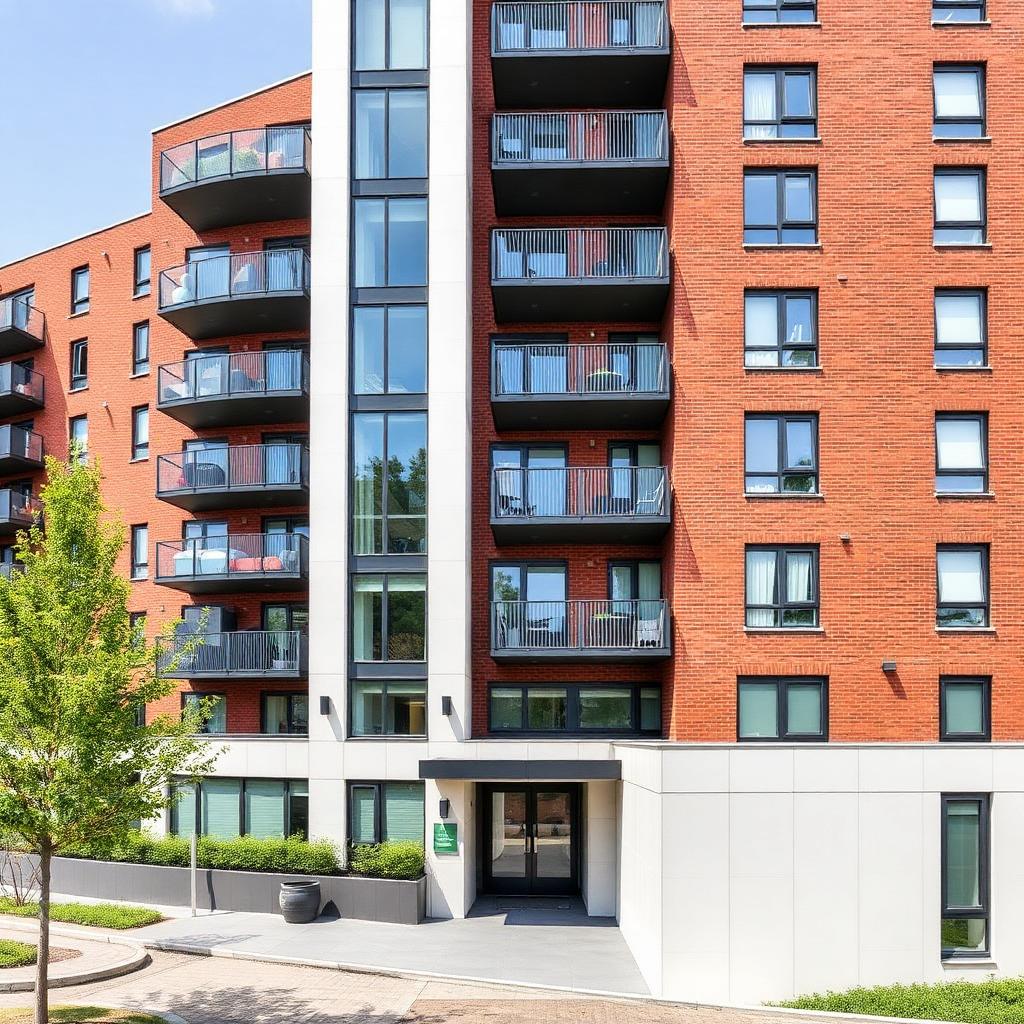 Modern Birmingham apartment block managed by HLP Living